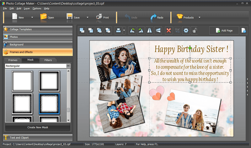 birthday photo collage maker online free