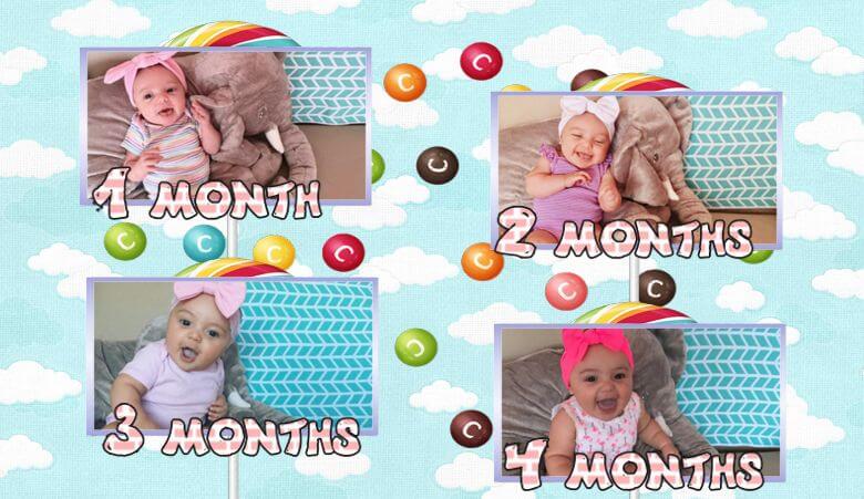 Month-by-month baby collage