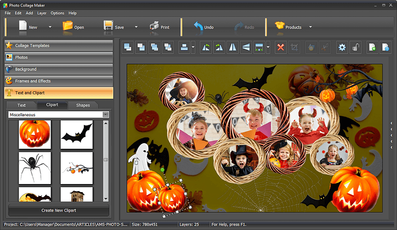 Decorate your Halloween collage
