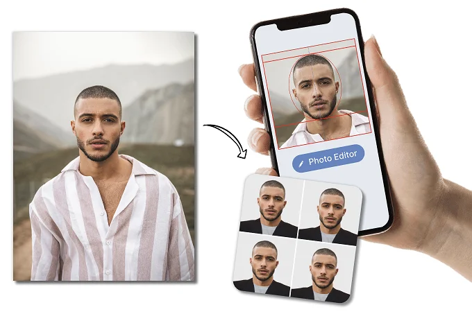 Take your passport photo with a phone