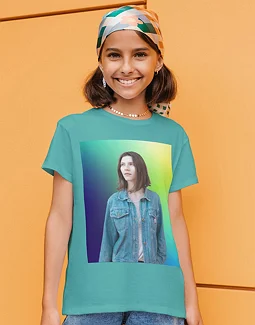 Portrait of a person as a t-shirt print