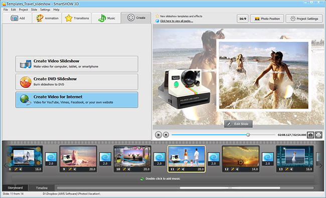 Exporting slideshow to video