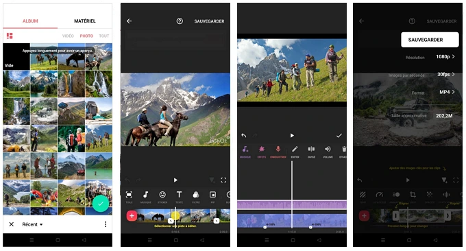 Créez des vidéos avec vos photos sur votre mobile Android dans InShot