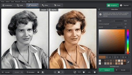 Nouveau logiciel de colorisation d'images