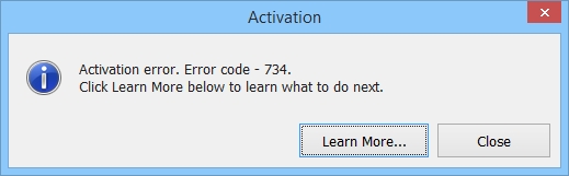 Error 734