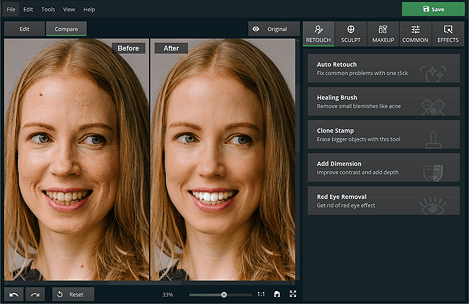 Enhance your portrait with one-click effects
