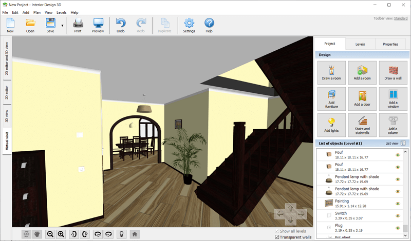 Interior Design 3D floor plan software