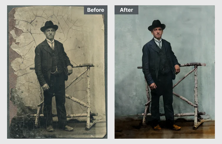 The best photo restoration app from this top list in action