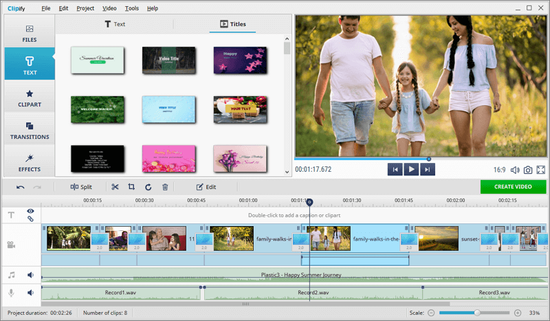 Free video editing software for Windows 11 Clipify