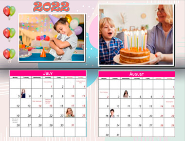 Booklet birthday calendar