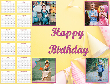 Wall birthday calendar