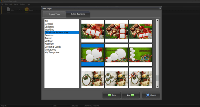 Choose a Christmas collage template