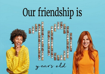 Friendship anniversary collage