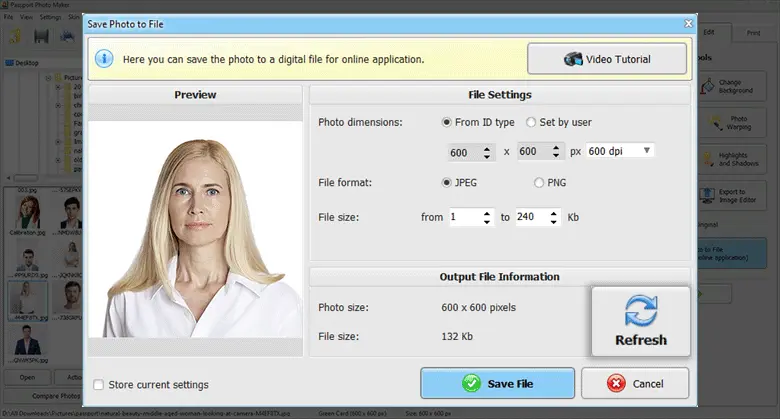 green card photo editor online free