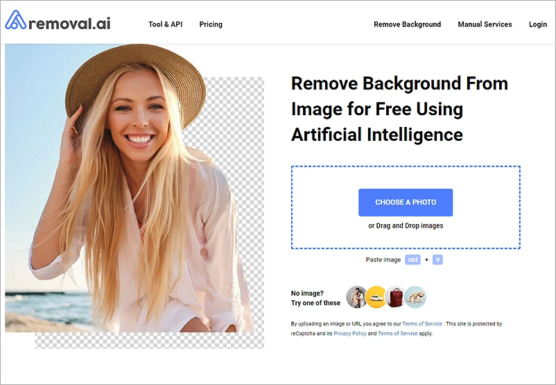 Open the remove.ai website