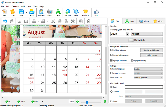 How to Make a Birthday Calendar - Free Templates