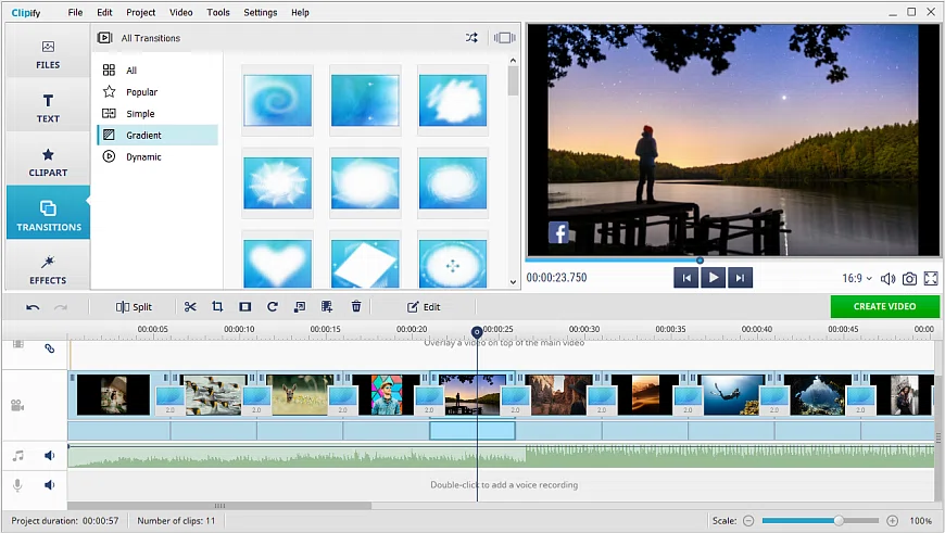 Using a video editor to make a slideshow
