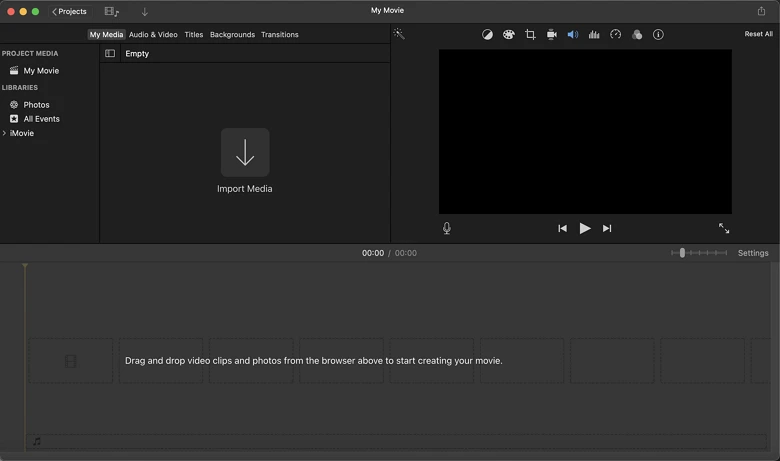 Import your video footage in iMovie