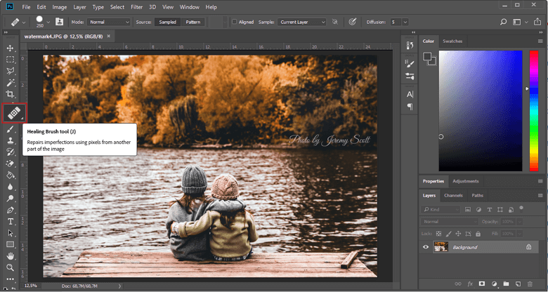 how to remove watermark stock photo photoshop