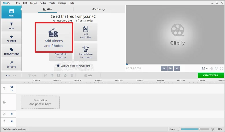 Open your quiet clip in Clipify