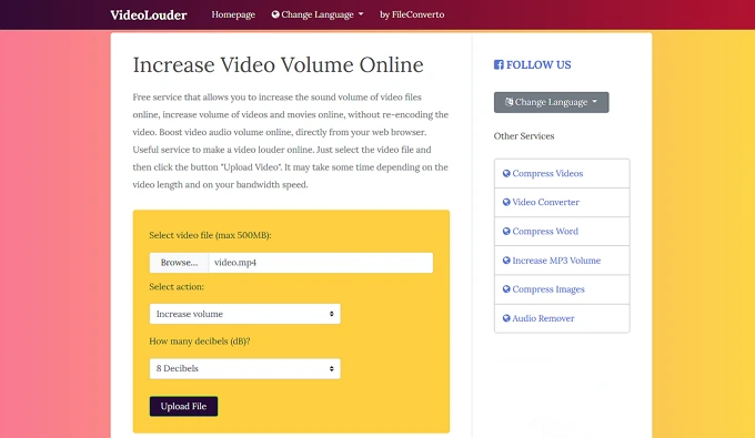 Use an online volume enhancer