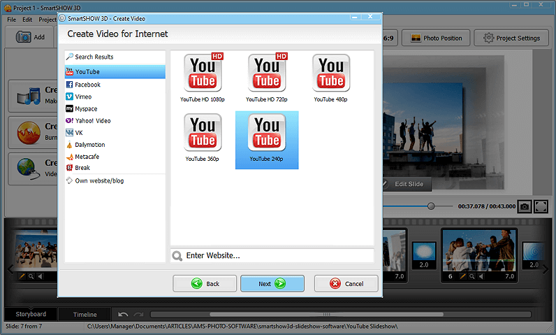 youtube slideshow creator